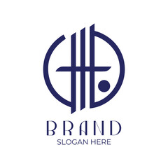 Logotype, Abstract monogram letter logo design