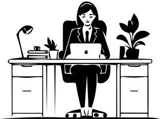 Black and white admin assistant day theme