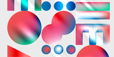 Triangles, circles, squares, rectangles design. Vector Illustration For Wallpaper, Banner, Background, Card, Book Illustration, landing page