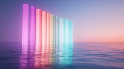 Colorful Creative Photography and Light Effect A long exposure shot of city lights at night, creating a colorful and dynamic urban landscape.