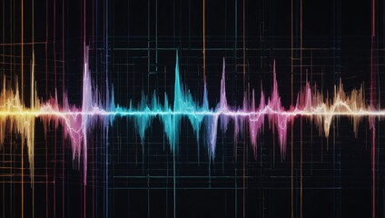 Line wave music sound one noise audio frequency