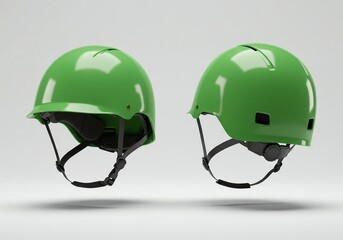Two Green Helmets: Safety and Style in Two Views