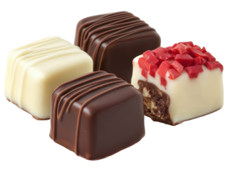 Isolated Gourmet Chocolate Petit Fours