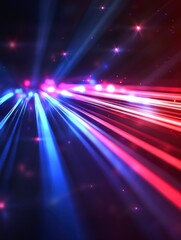 Vibrant Neon Light Trails Abstract Background Image