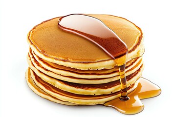Delicious pancake stack with syrup &ndash; fluffy pancake stack for breakfast &ndash; golden pancake stack with dripping syrup - Western Breakfast Foods - Food Blogging Visuals