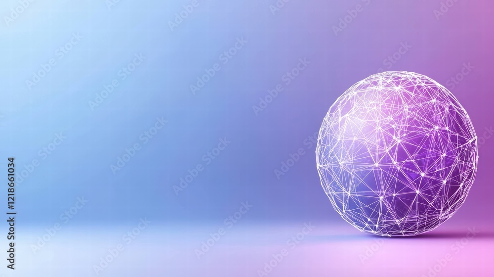 Poster globe cybersecurity and protection rotating globe with digital shield and network connections, data 