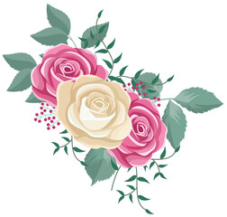 bouquet of roses illustration
