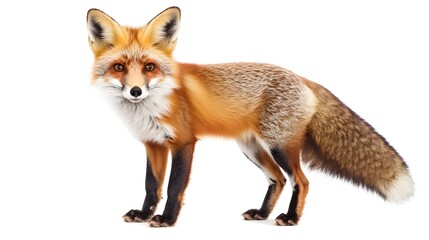 Fototapeta premium Foxe isolated over white background