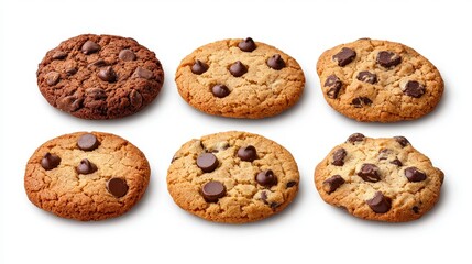 Assortment Of Delicious Chocolate Chip Cookies