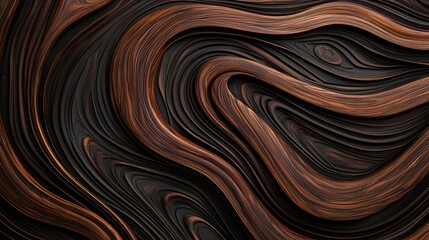 Artisan wood grain swirls abstract design dark rich tones digital art environment close-up view organic texture