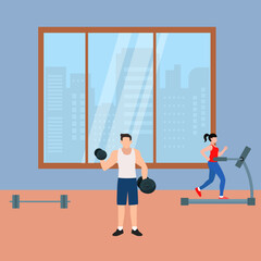 Naklejka premium Gym