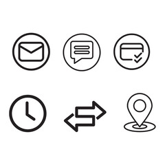 Messages are sent in the right place with time. illustration vector