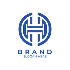 H, H Letter, Logotype, Abstract initial monogram letter logo design