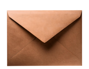 Brown Envelope Clipart Isolated on White Background