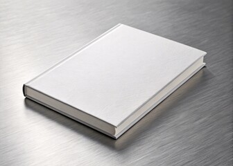 Fototapeta premium Elegant blank book cover mockup showcasing a minimalist design placed on a solid background perfect for showcasing your creative book concepts.