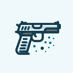 vector image of gun