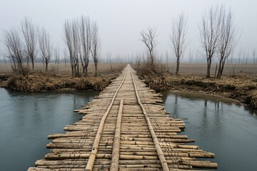 Obraz premium wooden bridge over lake