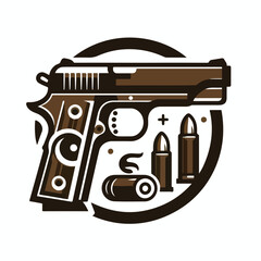 vector image of gun