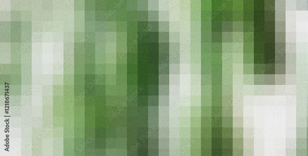 Poster grainy pixelated texture background with shades of green and white, creating an abstract and texture