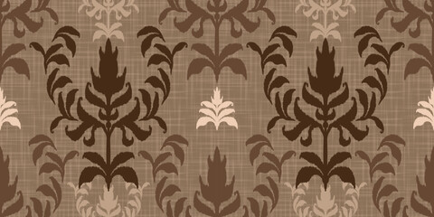 Ethnic ikat seamless pattern.beautiful pattern. floral embroidery, bohemian style, abstract flower art print. ethnic ikat abstract art. seamless fabric. ikat design for fabric, wallpaper, clothing.	