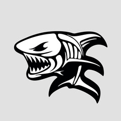 design logo icon illustration  art  vector  shark