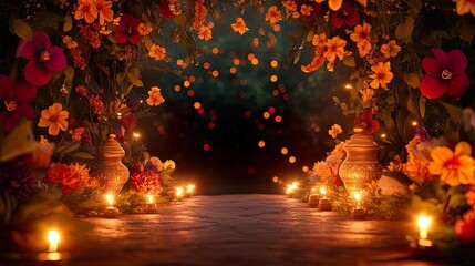 Vibrant Sunrise Inspired Vasant Panchami Decor Glowing Festive Table Setting