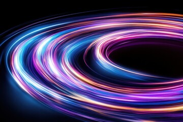 Electric vortex with vibrant light trails