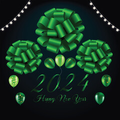 New year 2024 flyer square
