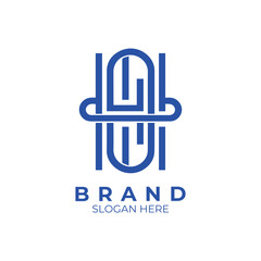 Logotype, Abstract monogram letter logo design