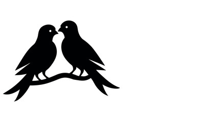 bird on a branch vector illustration