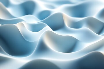 Fototapeta premium Abstract minimalist waves, modern design, 3d render, Generative AI