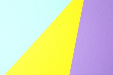 Abstract paper geometric colored background, top view and flat lay