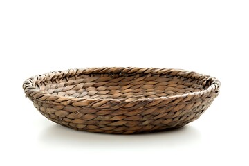 Rustic Oval Woven Seagrass Basket, Shallow Depth of Field