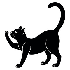 black cat silhouette vector illustration