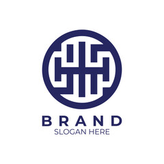 Logotype, Abstract monogram letter logo design