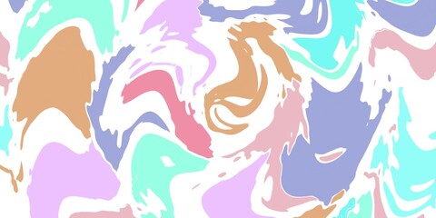 Abstract Pastel Swirl Pattern Design - 14