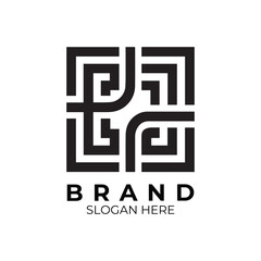 Logotype, Abstract monogram letter logo design