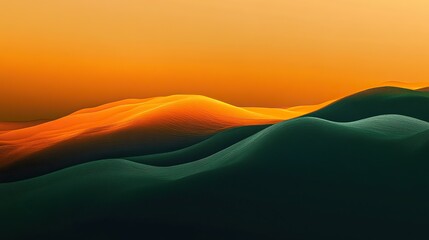 Hazy gradients of burnt orange merging into deep forest green
