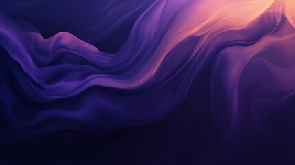 Obraz premium Abstract Purple and Orange Wave Composition Digital Art, Abstract Background,Fluid, Gradient Abstract art, digital painting