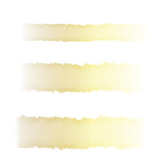 Fototapeta premium Set Gold brush watercolor ink stroke label, Editable isolated background