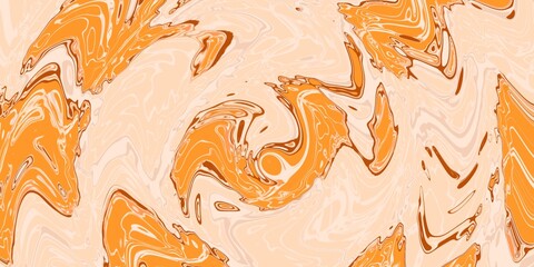 Vibrant Abstract Background with Orange and Beige Swirls