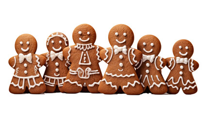 gingerbread cookies isolated on white