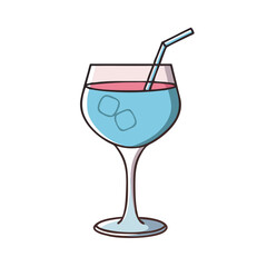 cocktail glass icon, cocktail glass vector illustration-simple illustration of cocktail glass, perfect for cocktail glass logos and icons