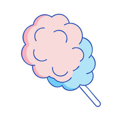 cotton candy icon, cotton candy vector illustration-simple illustration of cotton candy, perfect for cotton candy logos and icons