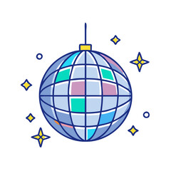 disco ball icon, disco ball vector illustration-simple illustration of disco ball, perfect for disco ball logos and icons