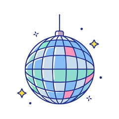 disco ball icon, disco ball vector illustration-simple illustration of disco ball, perfect for disco ball logos and icons