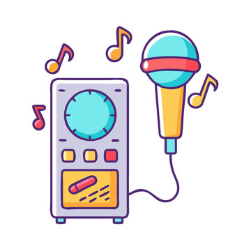 karaoke machine icon, karaoke machine vector illustration-simple illustration of karaoke machine, perfect for karaoke machine logos and icons