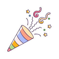 party popper icon, party popper vector illustration-simple illustration of party popper, perfect for party popper logos and icons