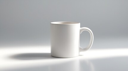 Fototapeta premium A Simple White Mug, Minimalist Product Photography
