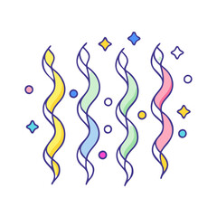 streamers icon, streamers vector illustration-simple illustration of streamers, perfect for streamers logos and icons